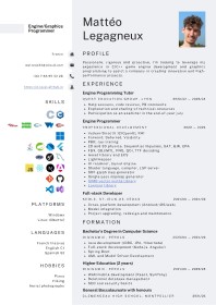 Engine/Graphics Programmer resume preview